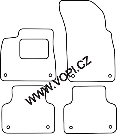 Autokoberce Audi Q7 5 míst 06/2015 - Carfit (0231)